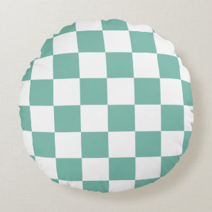 Chequerboard Pattern Round Cushion