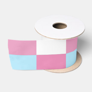 Chequerboard Pattern Satin Ribbon
