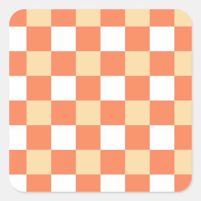 Chequerboard Pattern Square Sticker (Front)
