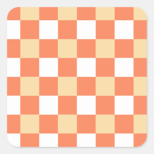 Chequerboard Pattern Square Sticker