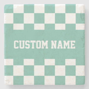 Chequerboard Pattern Stone Coaster