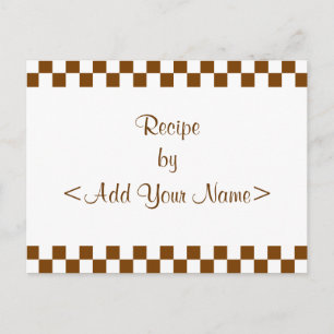 Chequerboard Recipe Cards