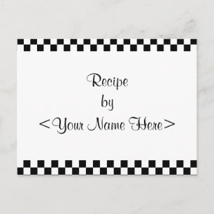 Chequerboard Recipe Cards 4 x 6