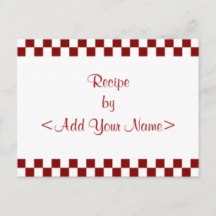 Chequerboard Recipe Cards 4 x 6