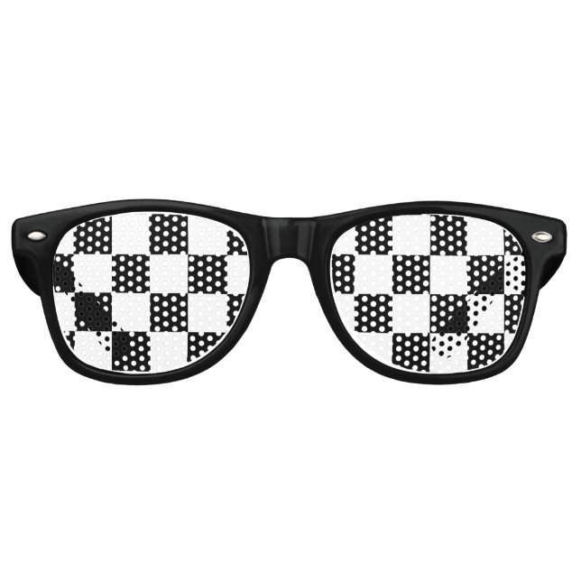 Chequerboard Retro Sunglasses (Front)