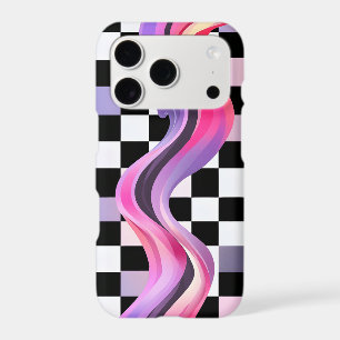 Chequerboard Swirl iPhone Case Y2K CyberBaby