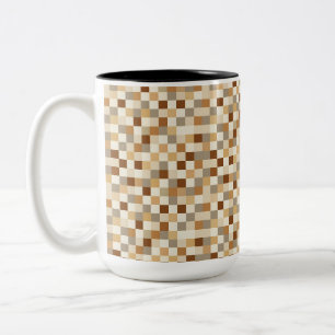 Chequerboard Two-Tone Coffee Mug