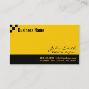 Chequerboard Validation Engineer Business Card
