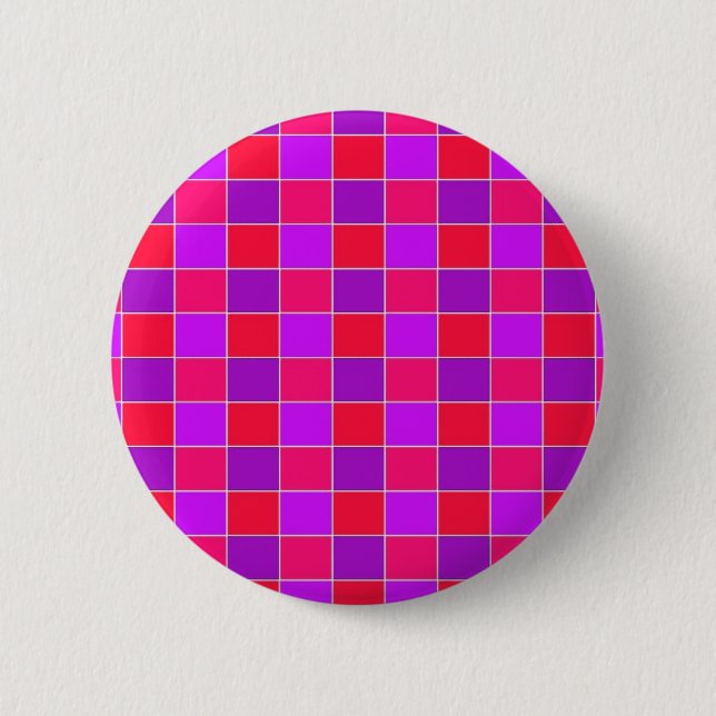 chequered 6 cm round badge (Front)