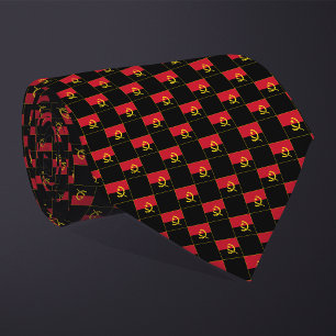 Chequered Angola Flag Pattern Tie