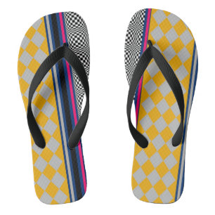 Chequered Argyle Stripes Pattern  Thongs