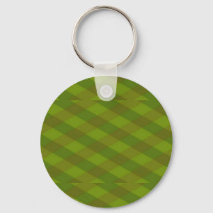 Chequered art pattern key ring