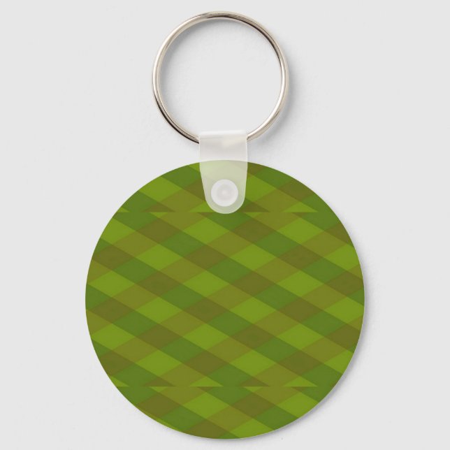 Chequered art pattern key ring (Front)