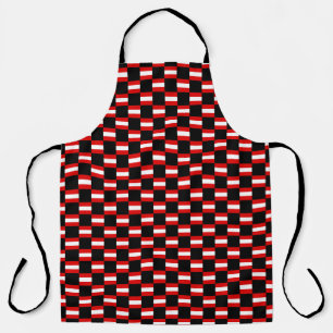 Chequered Austria Flag Pattern  Apron
