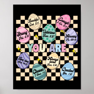Chequered Bible You Are Christian Easter Eggs Moti Poster