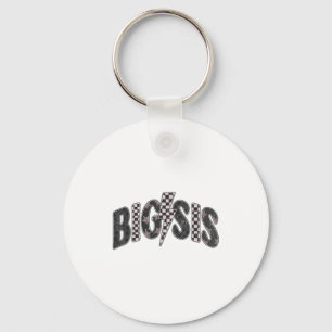 Chequered big sis new sister announcement lightnin key ring