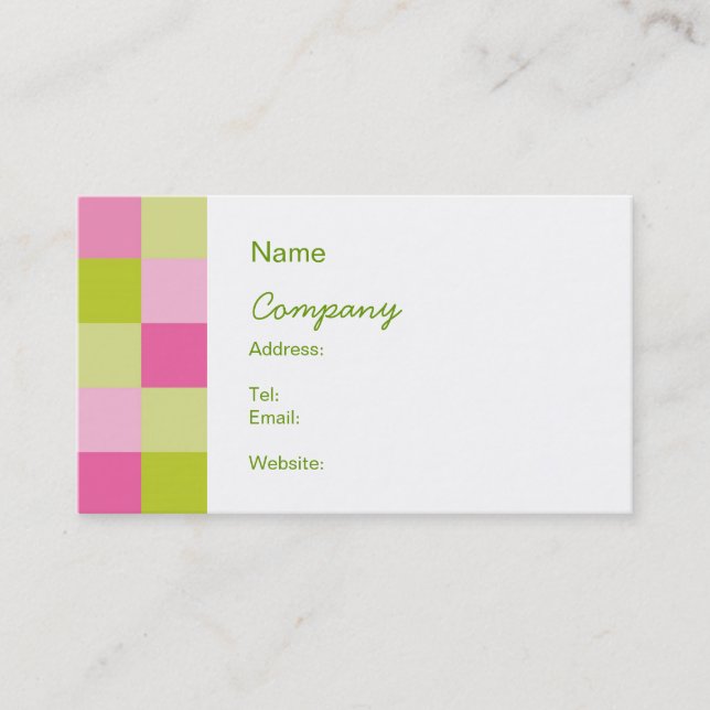 Chequered Biz Card (Front)