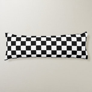 Chequered Black and White Body Cushion