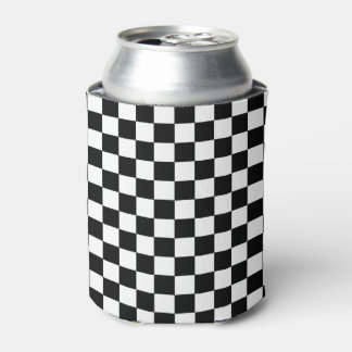 Chequered Black and White Can Cooler
