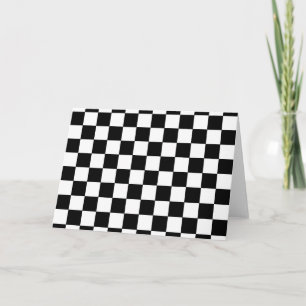 Chequered Black and White Card
