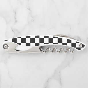 Chequered Black and White Corkscrew