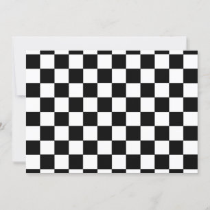 Chequered Black and White Invitation