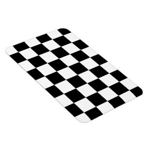 Chequered Black and White Magnet