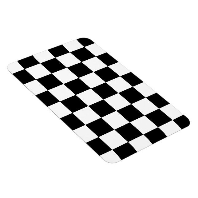 Chequered Black and White Magnet (Right Side)