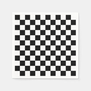 Chequered Black and White Napkin