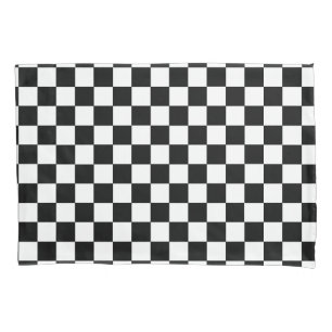 Chequered Black and White Pillowcase