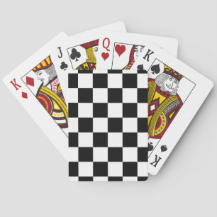Chequered Black and White Playing Cards