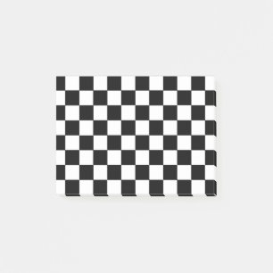 Chequered Black and White Post-it Notes