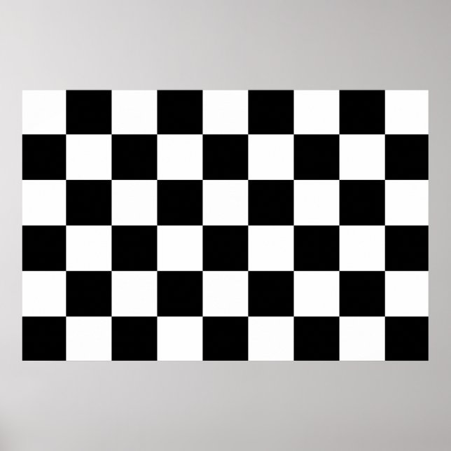 Chequered Black and White Poster (Front)