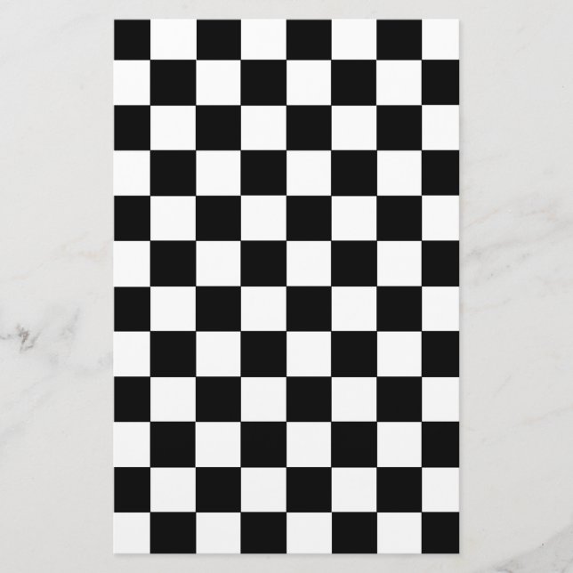 Chequered Black and White Stationery (Front)