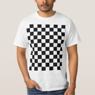 Chequered Black and White T-Shirt