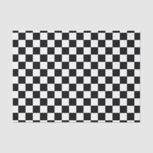 Chequered Black and White Tissue Paper