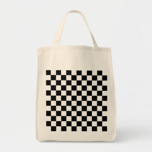 Chequered Black and White Tote Bag