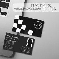 Chequered Black Dark Grey with Logo and Photo