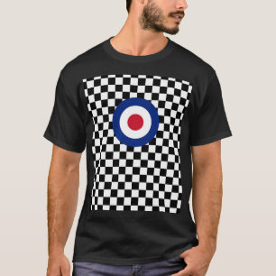 Chequered Black Racing Target Mod T-Shirt