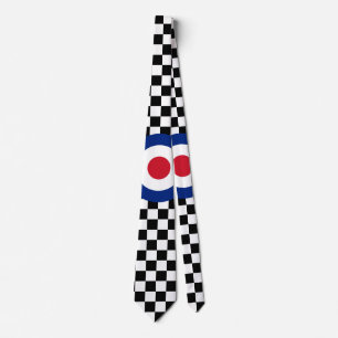 Chequered Black Racing Target Mod Tie