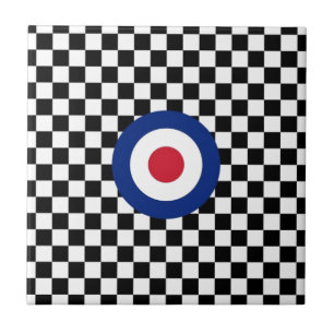 Chequered Black Racing Target Mod Tile