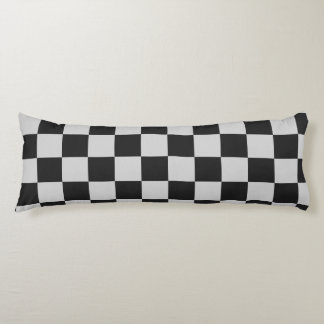 Chequered Black & White Squares or CUSTOM COLOR Body Cushion