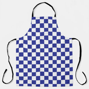 Chequered Blue and White  Apron