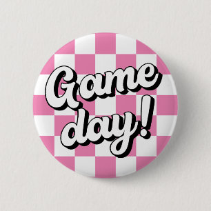 Chequered Board Game Day College Sorority Button