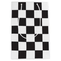 Chequered Board Pattern Black and White Abstract