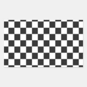 Chequered Board Rectangular Sticker