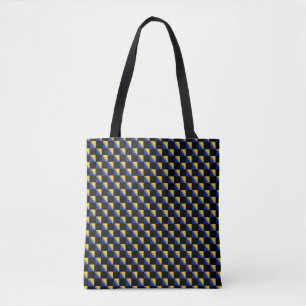 Chequered Bosnia and Herzegovina Flag Pattern  Tote Bag