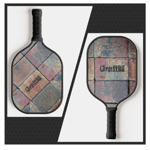 Chequered Brick Urban Personalised Pickleball Paddle