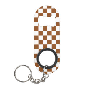 Chequered Brown and White