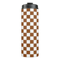Chequered Brown and White